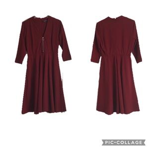 Red a-line dress